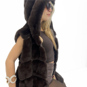 pelliccia foderata smanicata brunette